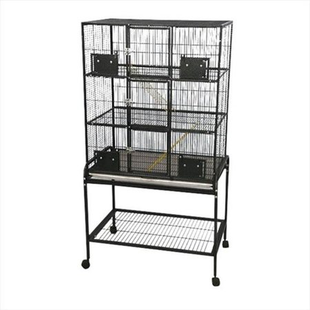 A&E CAGE A&E Cage 13221-SA Black 3 Level Animal Cage With Removable Base 13221-SA Black
